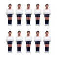 thumbnail image 1 of koolsoo 10 Pieces Foosball Men Set Soccer Table Mini Doll Table Football Men White Dark Blue, 1 of 9