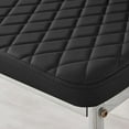 thumbnail image 5 of 6x Milan Black Chrome Hatched Faux Leather Dining Chairs, 5 of 6