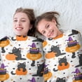 thumbnail image 5 of Halloween Black Cats with Pumpkins and Witch Hats Round Blanket,Comfortable Soft Flannel Throw Blanket,All Season,Warm Lightweight Blankets for Sofa Bed Couch Living Room Chair 60"x60", 5 of 5