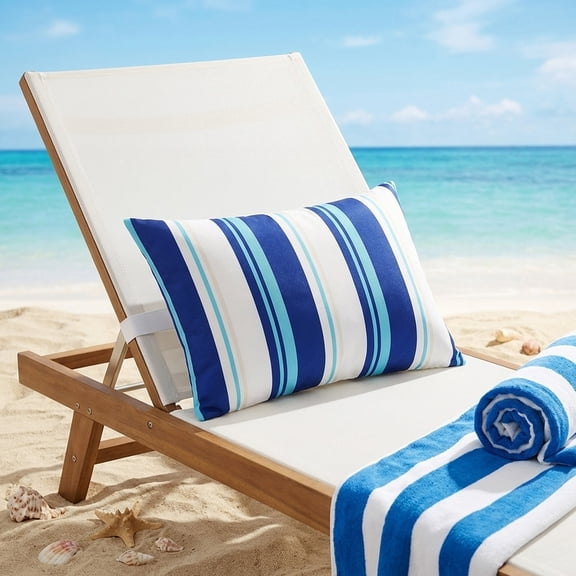 Outdoor Pillow for Chaise Lounge Chair, Head Support Pillow for Car Driving Neck or Lumbar Resting Waterproof with Adjustable Elastic Stripe for Furniture Decorative(Multicolor A)