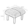 thumbnail image 6 of Accreate Foot Stool, Small Footrest Ottoman, Linen Fabric Home Bedroom Stool with Elastic Cushion Foam, Leisure Chair, Extra Seating for Living Room Bedroom, 6 of 6