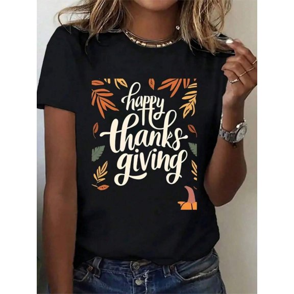 Womens Thanksgiving T Shirt Happy Thanksgiving Turkey