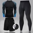 thumbnail image 2 of JAJAHO Mens Workout 3 Piece Outfits Tummy Control Long Sleeve Shirt And Pants Athletic Running Suit With Pockets For Basketball Training Comfortable Outfit, 2 of 3