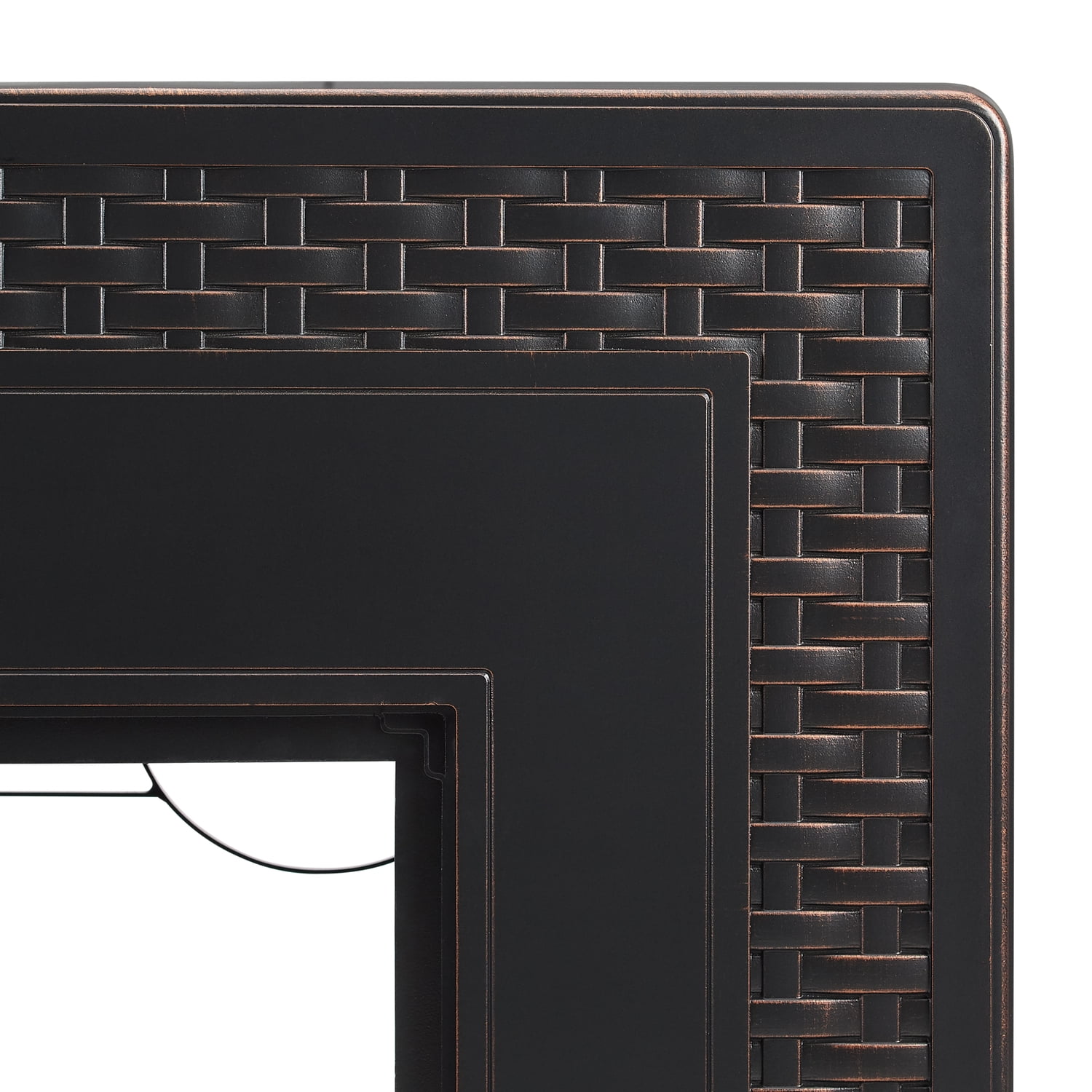 Fire Sense Albany Rectangle Aluminum Propane Fire Pit