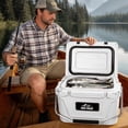 thumbnail image 4 of 20 Quart White Cooler, Ultra-tough Hard Shell Ice Chest – Compact Portable, 4 of 9