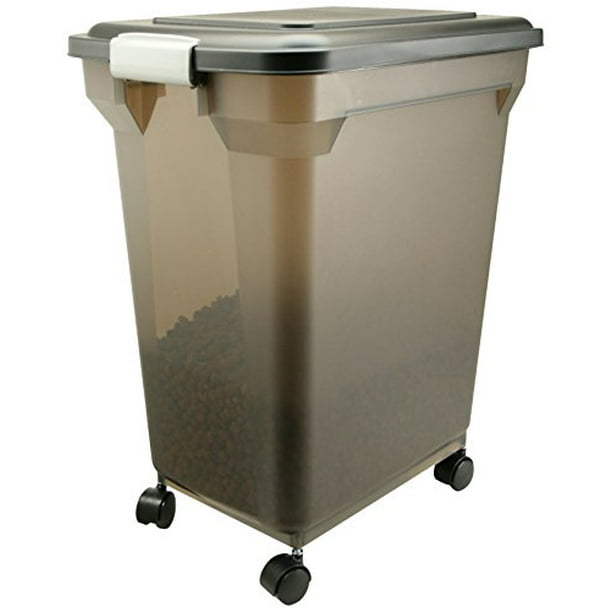 IRIS Premium Airtight Pet Dog Food Storage Container, 42Pounds, Smoke