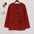 thumbnail image 3 of Hrsba Sweater Jacket for Women Solid Color Oversized Long Sleeve Knit Outerwear for Fall Winter, 3 of 6