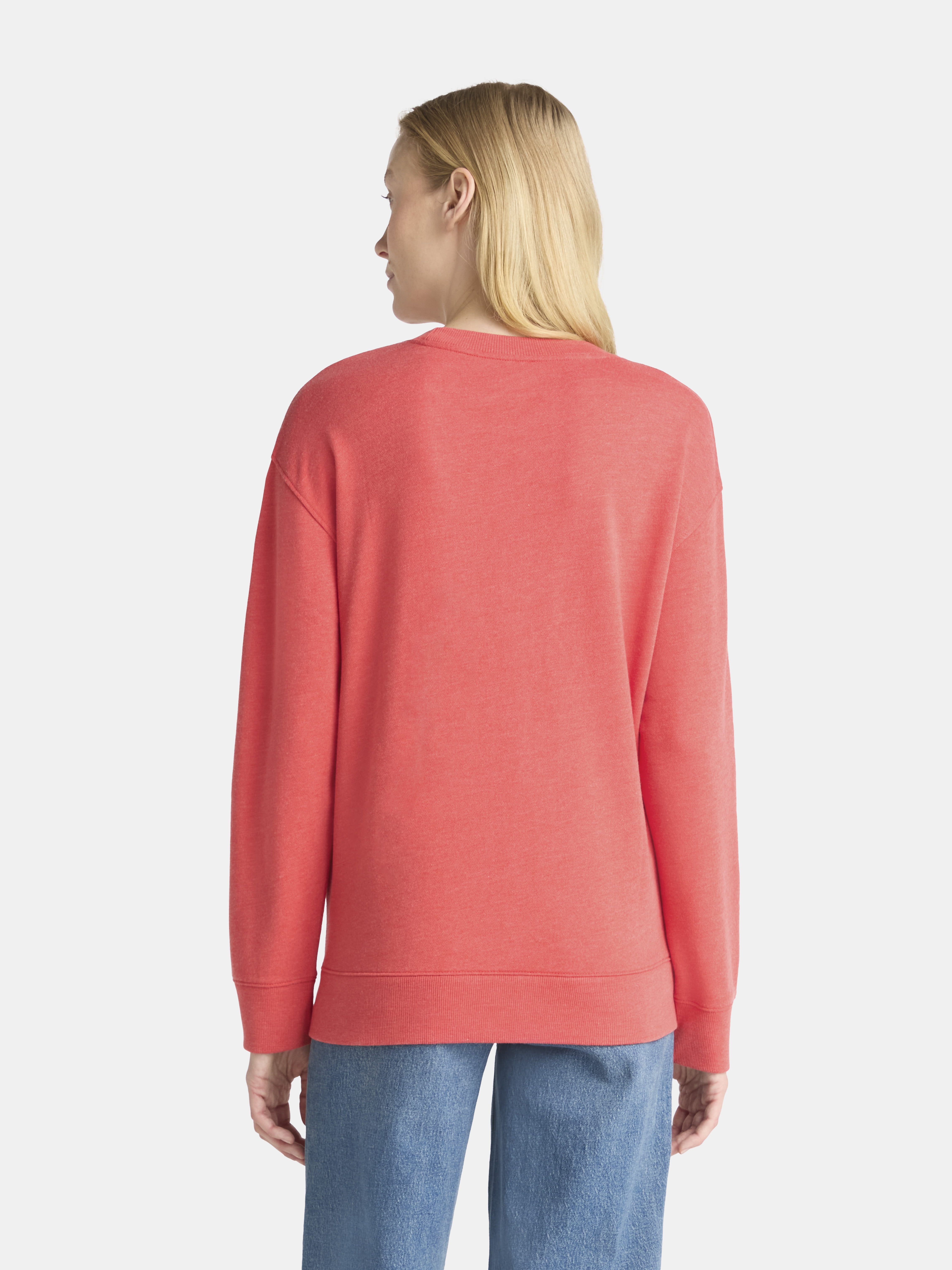 Time and Tru Women's and Women's Plus Crewneck Sweatshirt with Long Sleeves, Sizes XS-4X