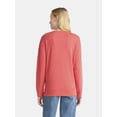 thumbnail image 4 of Time and Tru Women's and Women's Plus Crewneck Sweatshirt with Long Sleeves, Sizes XS-4X, 4 of 6