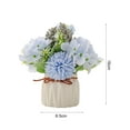 thumbnail image 2 of Flores artificiales en maceta, flores de hortensias, con jarrón de cerámica, como las reales., 2 of 5