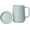-Sea Glass Sage, variant on Voyager Signature Mug | Travel Coffee Tumbler with 360° Lid and Handle | Ceramic-Lined Insulated Stainless Steel Iced Cold Brew Cup | 12oz, Blush