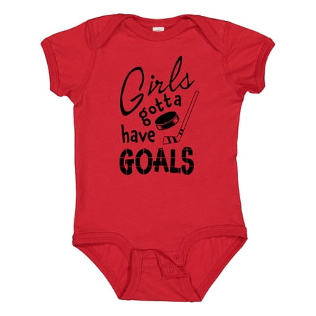 

Inktastic Girls Gotta Have Goals- Hockey Player Gift Baby Girl Bodysuit