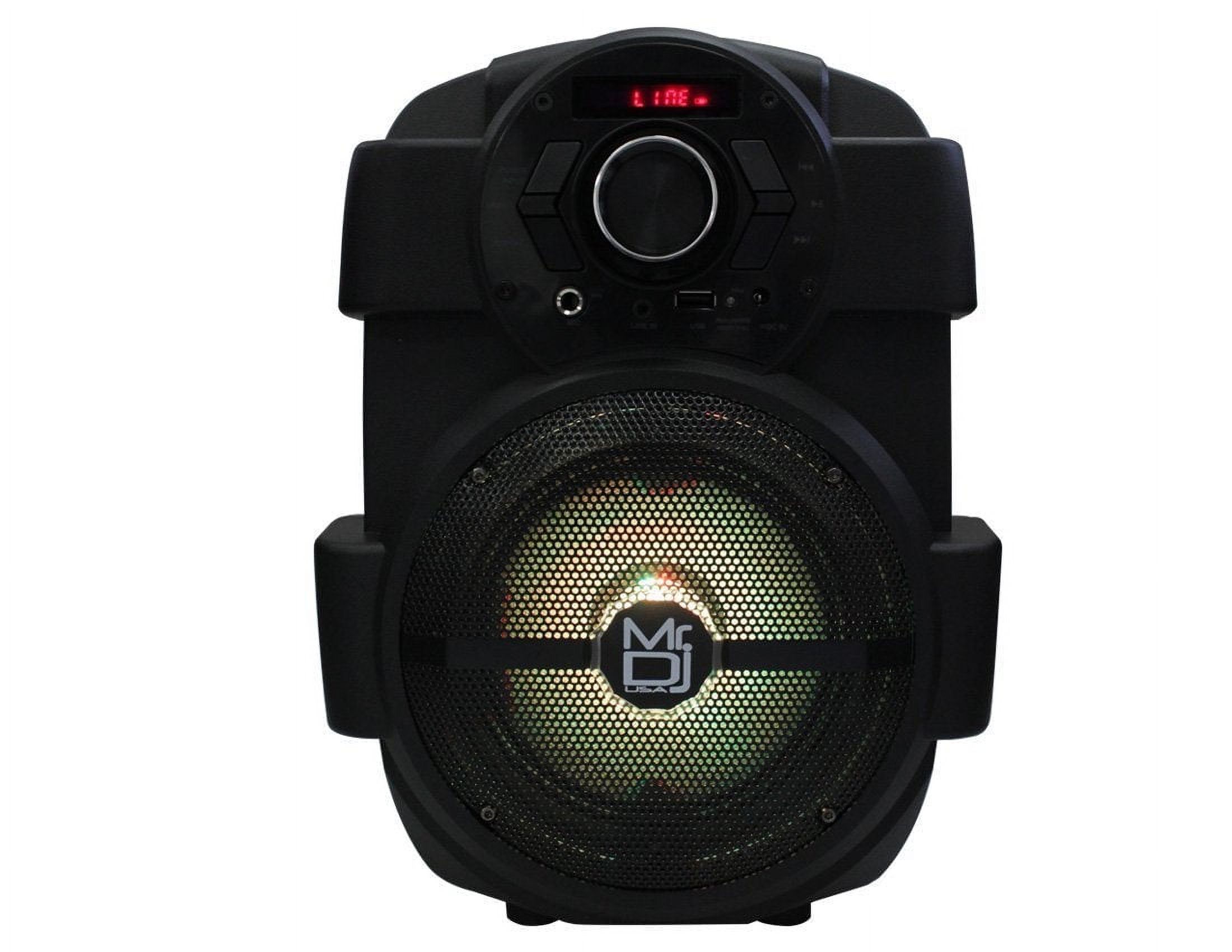 2 MR DJ PSE65BT Bluetooth Speaker 6.5" Portable Active Speaker with Rechargeable Battery Party Speaker with Bluetooth 1000 Watts P.M.P.O - image 4 of 7