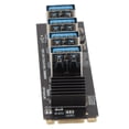 thumbnail image 4 of M.2 NVME To PCIE 1X Riser Card, M.2 To 4 PCIE Ports Riser Card High Stability Wide Compatibility 4 Ports  For Mining, 4 of 8