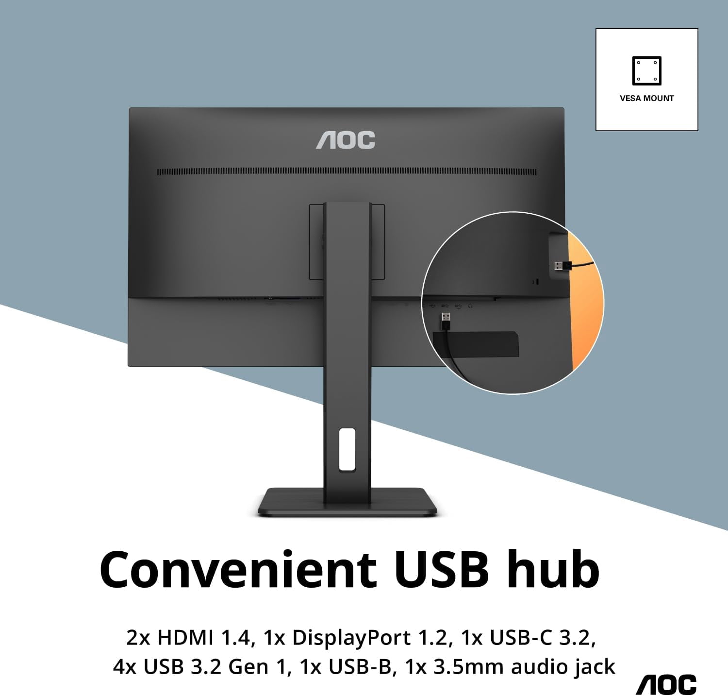 Restored AOC Q32P2CA-B 32"" 2560 x 1440 60Hz QHD Monitor - Certified , Black (Refurbished)