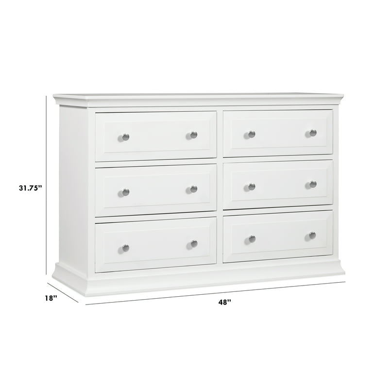 DaVinci Signature 6-Drawer Double Dresser, White