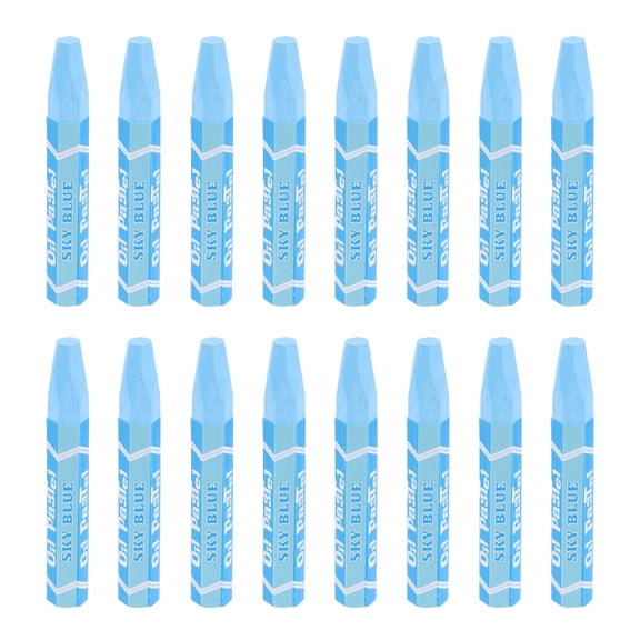 Uxcell 16 Pack Oil Pastels Set, Soft Oil Colored Drawing Pastels Chalk Vibrant Color for Artists Art Supplies for Beginners Teachers, Pale Blue