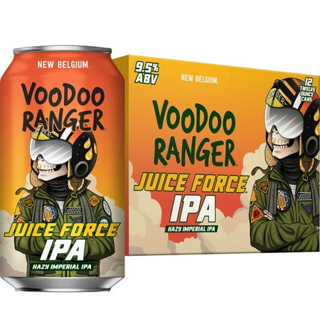 Voodoo Ranger Juice Force Hazy Imperial IPA Craft Beer, 12 Pack, 12 fl oz Cans, 9.5% ABV