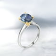 thumbnail image 4 of Gem Stone King 925 Silver and 10K Yellow Gold Cassiopeia Mystic Topaz Solitaire Engagement Ring for Women | 2.00 Cttw | Oval 9X7MM | Gemstone November Birthstone (Size 7), 4 of 4