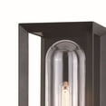thumbnail image 3 of Vaxcel Pullman 1 Light Black Modern Industrial Outdoor Wall Sconce Clear Glass, 3 of 8