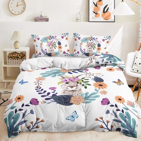 Hosima 3 Piece 3D Digital Printed Duvet Cover Full Size Bedroom Decorative Bedding Set,DEL06-King