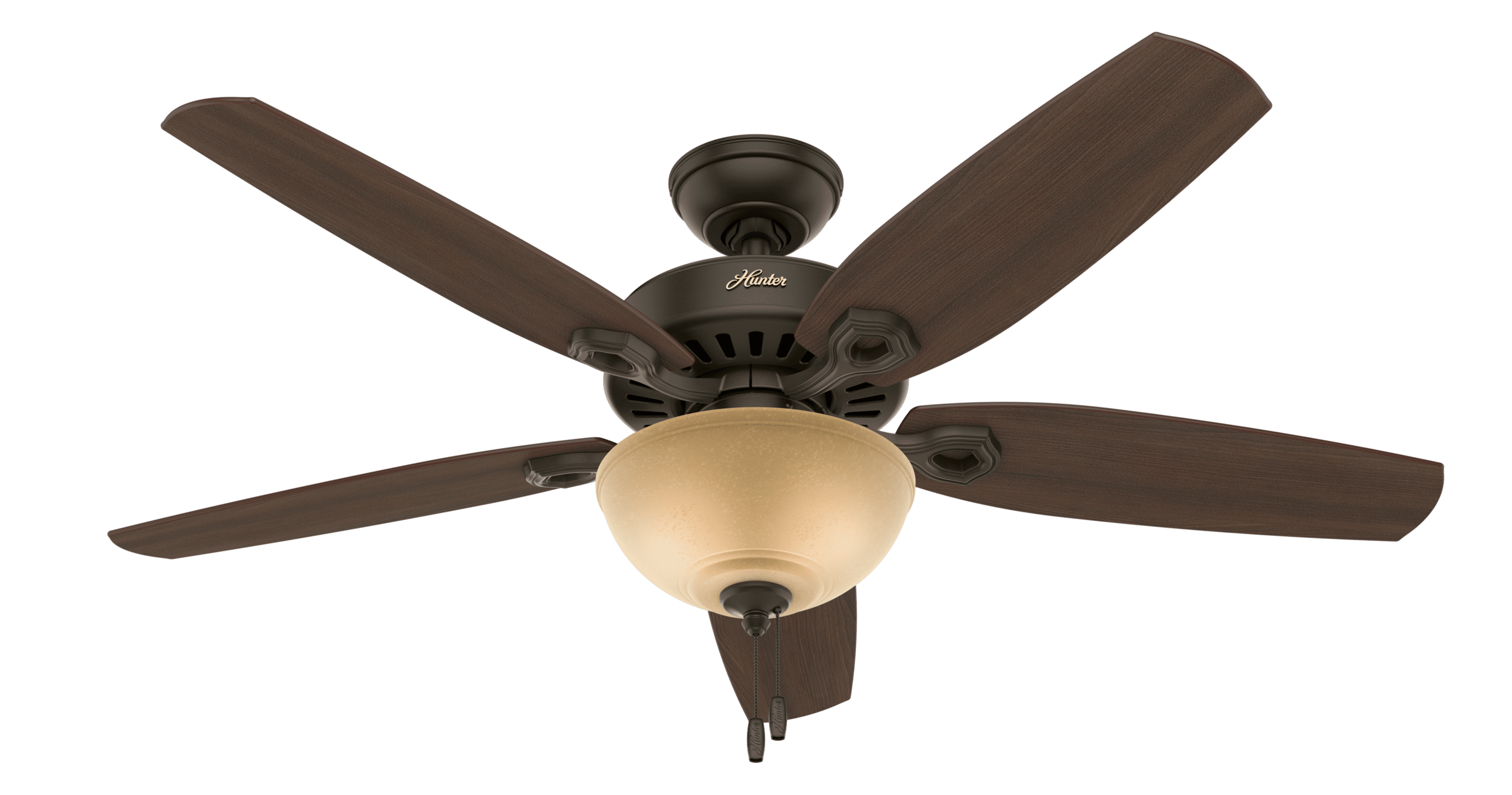 Hunter 52 Builder New Bronze Ceiling Fan With Light Kit And Pull