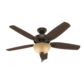 Hunter 52 Pro S Best White Ceiling Fan With Light Kit And Pull Chain