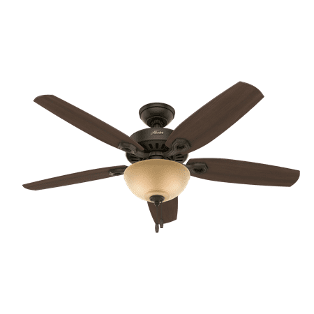 Hunter 52 Builder New Bronze Ceiling Fan With Light Kit And Pull
