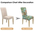 thumbnail image 7 of Set of 4 Vintage Paisley and Bohemian Dining Chair Covers Featuring Colorful Floral Ethnic Retro Decorative Pattern Washable Polyester Stretch Slipcovers Removable Protector for Elegant Home, 7 of 7