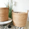 thumbnail image 6 of Haidf Woven Plant Basket, Wicker Planter Basket with Plastic Liner and Handles, Seagrass Baskets for Flower Pots Cover and Home Decor, Rattan Planter for Indoor Outdoor Plants, 9.8"W x 7.9"H, Khaki, 6 of 8