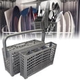 thumbnail image 1 of Dishwasher Silverware Replacement Basket,2 In 1 Home Dishwasher Silverware Utensil Basket with Foldable Handle,Keep Cutleries Clean & Organized,Fit Most Dishwasher Models(Grey), 1 of 8