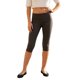 thumbnail image 1 of Pantalones capri de mujer de tiro bajo con cintura plegable, color liso, corte ajustado y estilo cropped., 1 of 9