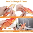 thumbnail image 5 of Floppy Fish Cat Toy, 2026 New USB Rechargeable Flopping Fish, Realistic Moving Kicker Toy with Catnip, Interactive Chew & Teething Play for All Breeds (Silver Arowana), 5 of 5
