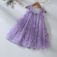 thumbnail image 2 of Gubotare Toddler Boho Dress Lace Toddler Dress Ruffle Dress for Toddler Girl Dress Summer Beach Casual A-line Sundress 2T 3T (Purple,2-3 Years), 2 of 4