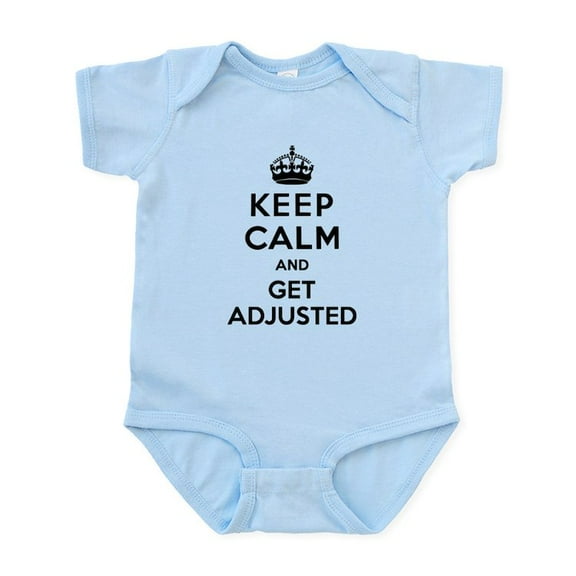 CafePress - Keep Calm And Get Adjusted Infant Bodysuit - Baby Light Bodysuit, Size Newborn - 24 Months