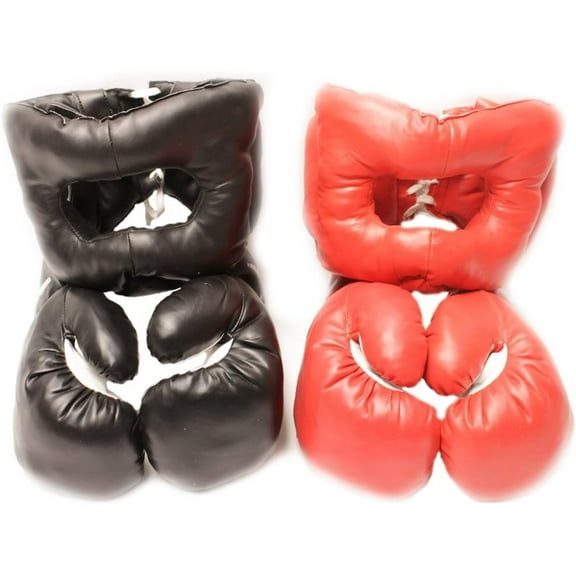 Shelter New 16oz Sets 2 Headgear 2 Pair Boxing Punching Gloves