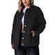 thumbnail image 1 of Chaqueta de mezclilla de manga larga y botones para mujer INSPIRE CHIC, oversized, con bolsillos, 2XL, negra, 1 of 5