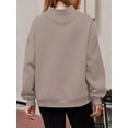 thumbnail image 4 of Womens Oversized Sweatshirts Highneck Pullover Long Sleeve Hoodies Tops Fall Fashion Outfits Clothes Coffee Color XL, 4 of 6