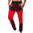 thumbnail image 1 of Pantalones largos para hombre, con cordón ajustable en degradado, cintura elástica, informales, con pies atados, pantalones deportivos de poliéster para hombre., 1 of 5