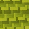 thumbnail image 1 of Ahgly Tapis d'Intérieur Lavable en Machine Carré Transitionnel Néon Jaune Vert, 4 Pieds Carré, 1 of 7