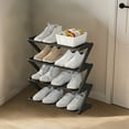 thumbnail image 6 of PPgejGEK Assembled Shoe Rack Home Doorway Rental Room Storage Shoe Cabinet Dormitory Economic Shoe Racks Shelves Foldable Plastic Organizer 16.5x7.28x19.4 Inches, 6 of 9