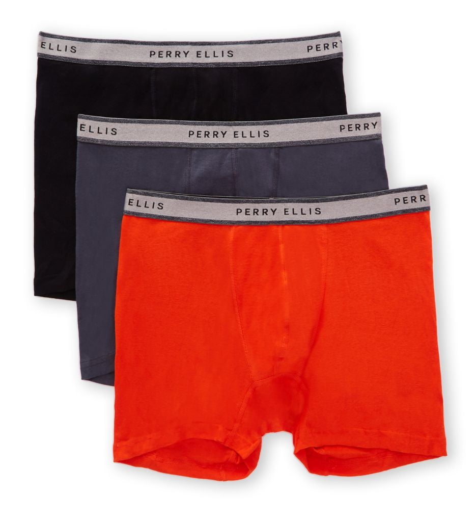 Perry Ellis Men's Perry Ellis 536125 Cotton 1X1 Rib Boxer Briefs 3
