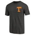 thumbnail image 2 of Men's Black Heather Tennessee Vols Left Chest Distressed Logo Tri-Blend T-Shirt, 2 of 3