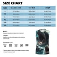 thumbnail image 4 of Kdxio Wave Ocean Animal Shark for Men's Muscle T-shirt,Sleeveless for Workout Running Athletic Gym Lounge Casual, 4 of 5