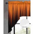 thumbnail image 2 of Burnt Orange Black Ombre Swag Valances for Windows, Small Curtains Drapes, Modern Abstract Striped Gradient Kitchen Window Curtains Over Sink Window Treatment Valance for Bedroom/Bathroom 56"x36", 2 of 5