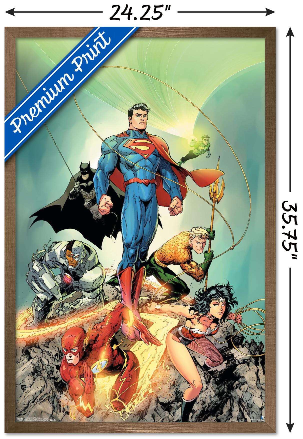DC Comics - Justice League of America - Unite Wall Poster, 22.375" x 34", Framed