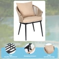 thumbnail image 4 of ALEAVIC 3-Piece Outdoor Rattan Patio Furniture Set, Outdoor Wicker Conversation Chair Sets with Coffee Table, 4 of 6