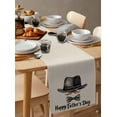 thumbnail image 3 of Hokiten Table Runners 70 Inches Long Dress Scarves, Happy Father's Day Farmhouse Coffee/Dining/Kitchen Table Decor, Holiday Table Runner, Funny Bow Beard Watercolor 13x70 Inch, 3 of 7