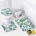 thumbnail image 4 of Bathroom Mat Set, Eucalyptus Leaves Pattern Printed on Bathroom Rugs and Shower Curtain Sets, Great for Master Bath Beach House Modern Home, 72 x 72 inches, 4 of 8