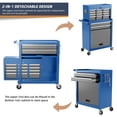 thumbnail image 3 of Aukfa Tool Chest, 2 in 1 Steel Rolling Tool Box & Cabinet on Wheels for Garage, 8-Drawers, Blue&Gray, 3 of 11